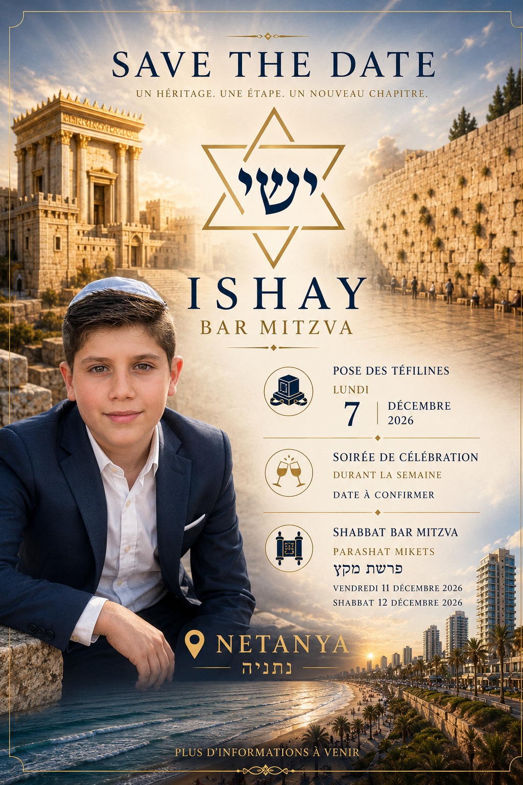 Invitation de la Bar Mitsva d’Ishay